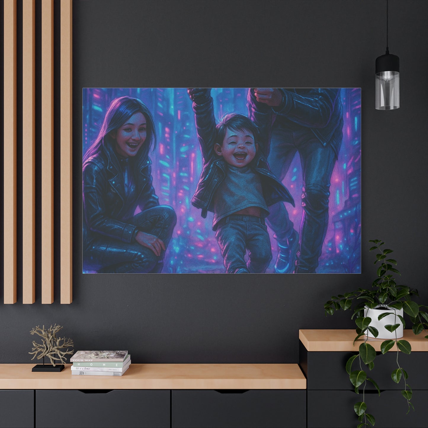Cuadro personalizado de personas – Estilo ciberpunk