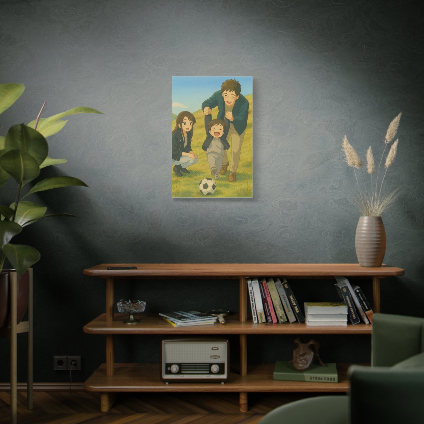 Cuadro personalizado de personas – Estilo estudio Ghibli