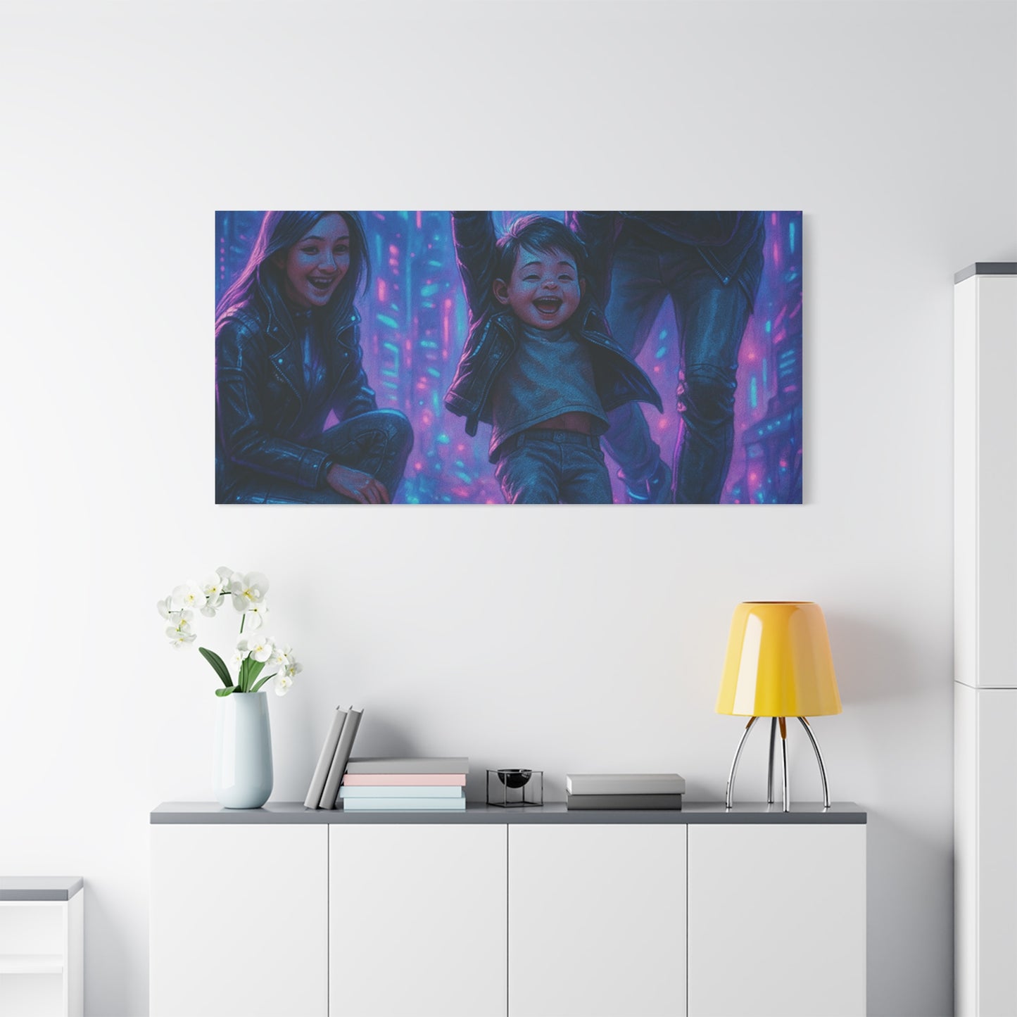 Cuadro personalizado de personas – Estilo ciberpunk