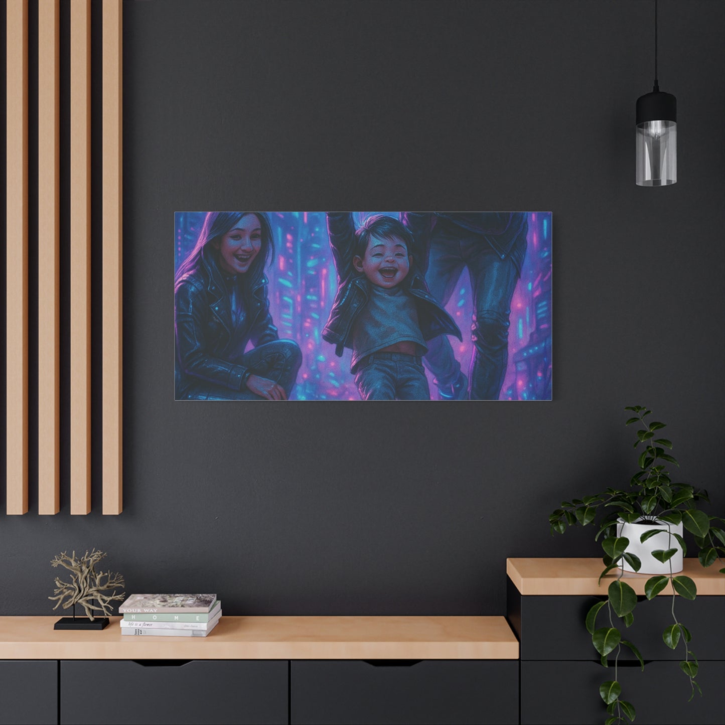 Cuadro personalizado de personas – Estilo ciberpunk