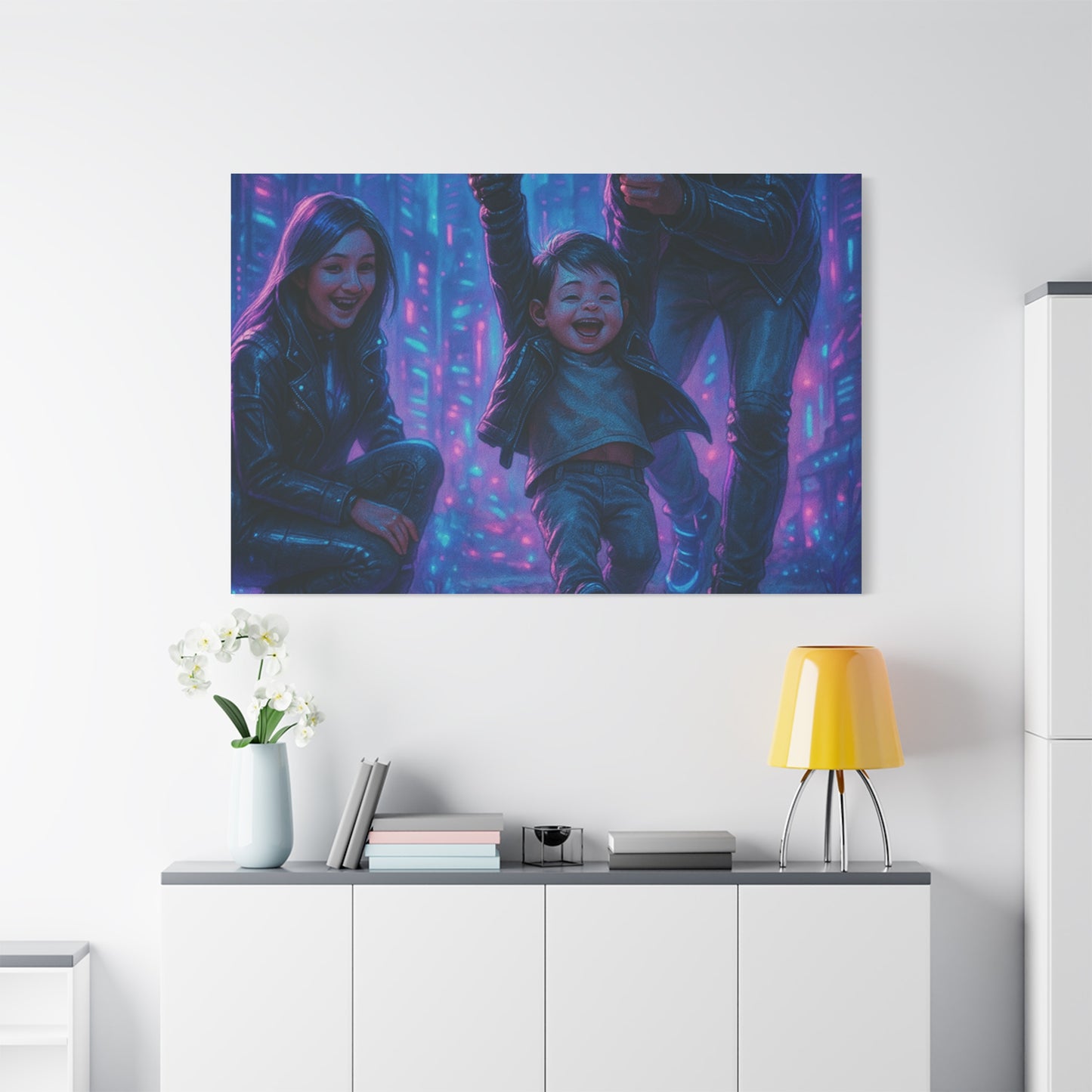 Cuadro personalizado de personas – Estilo ciberpunk