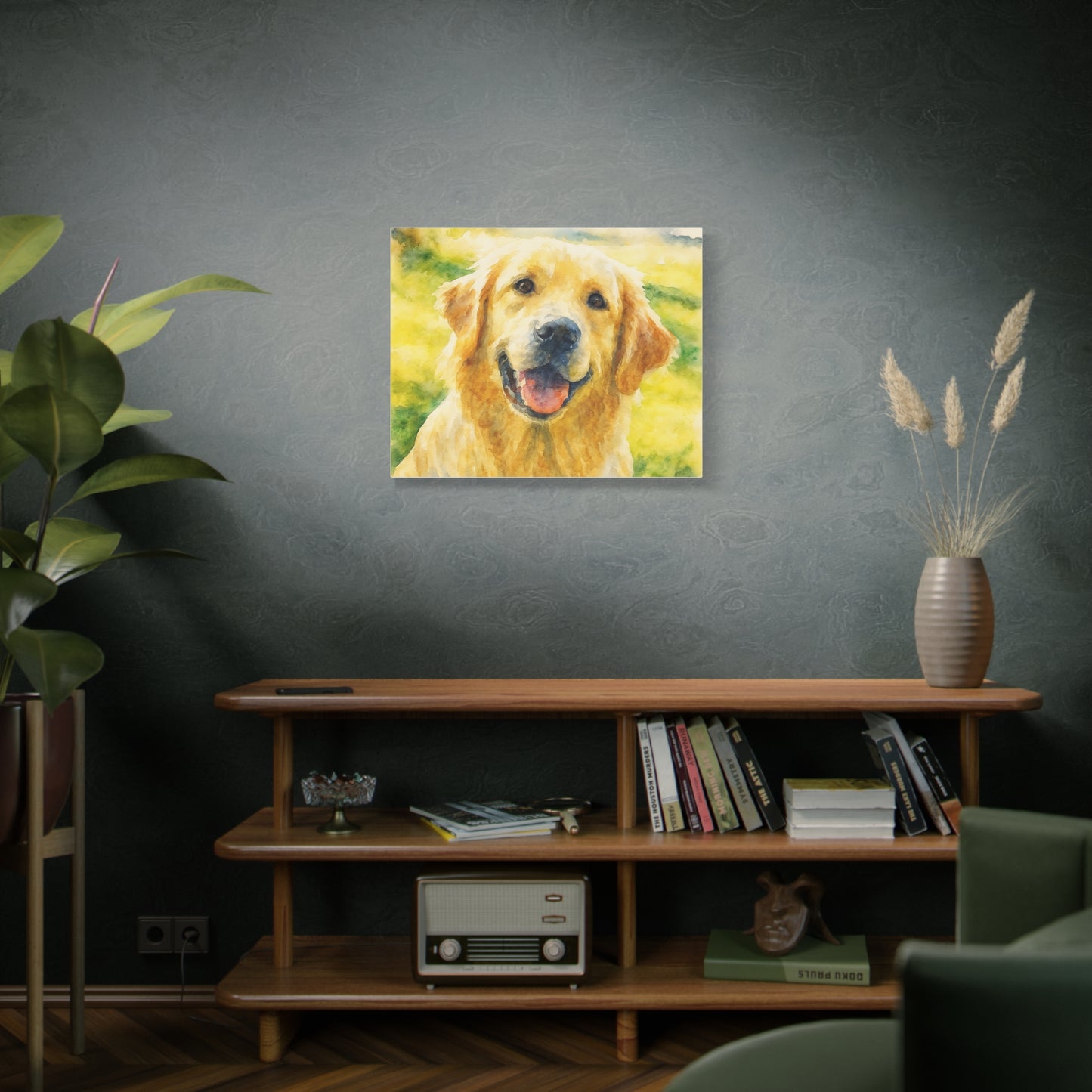 Cuadro personalizado de mascotas estilo acuarela