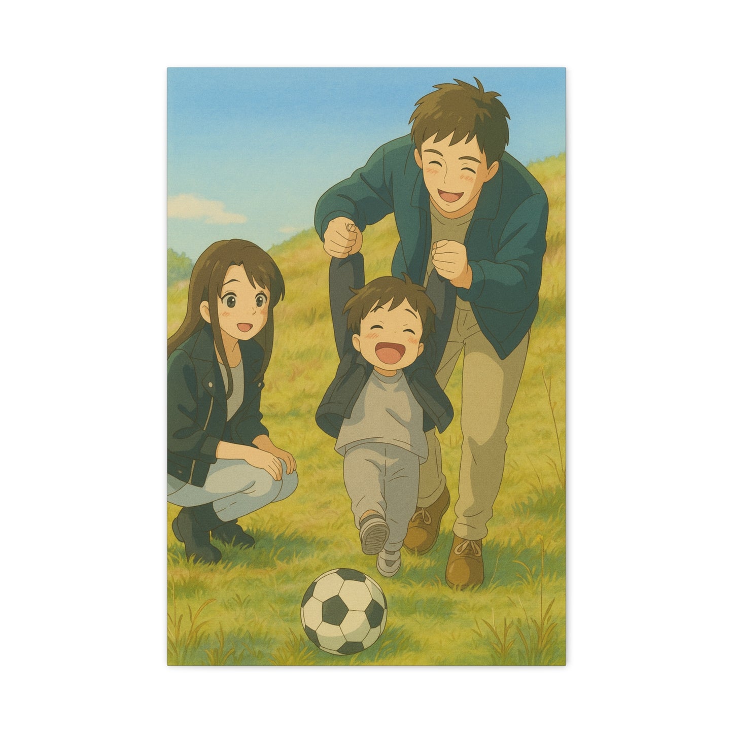 Cuadro personalizado de personas – Estilo estudio Ghibli