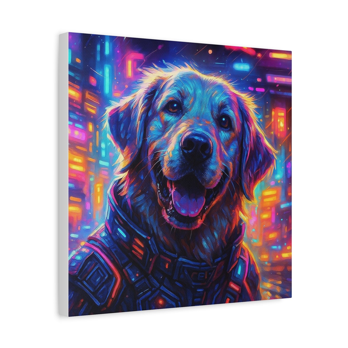 Cuadro personalizado de mascotas – Estilo ciberpunk