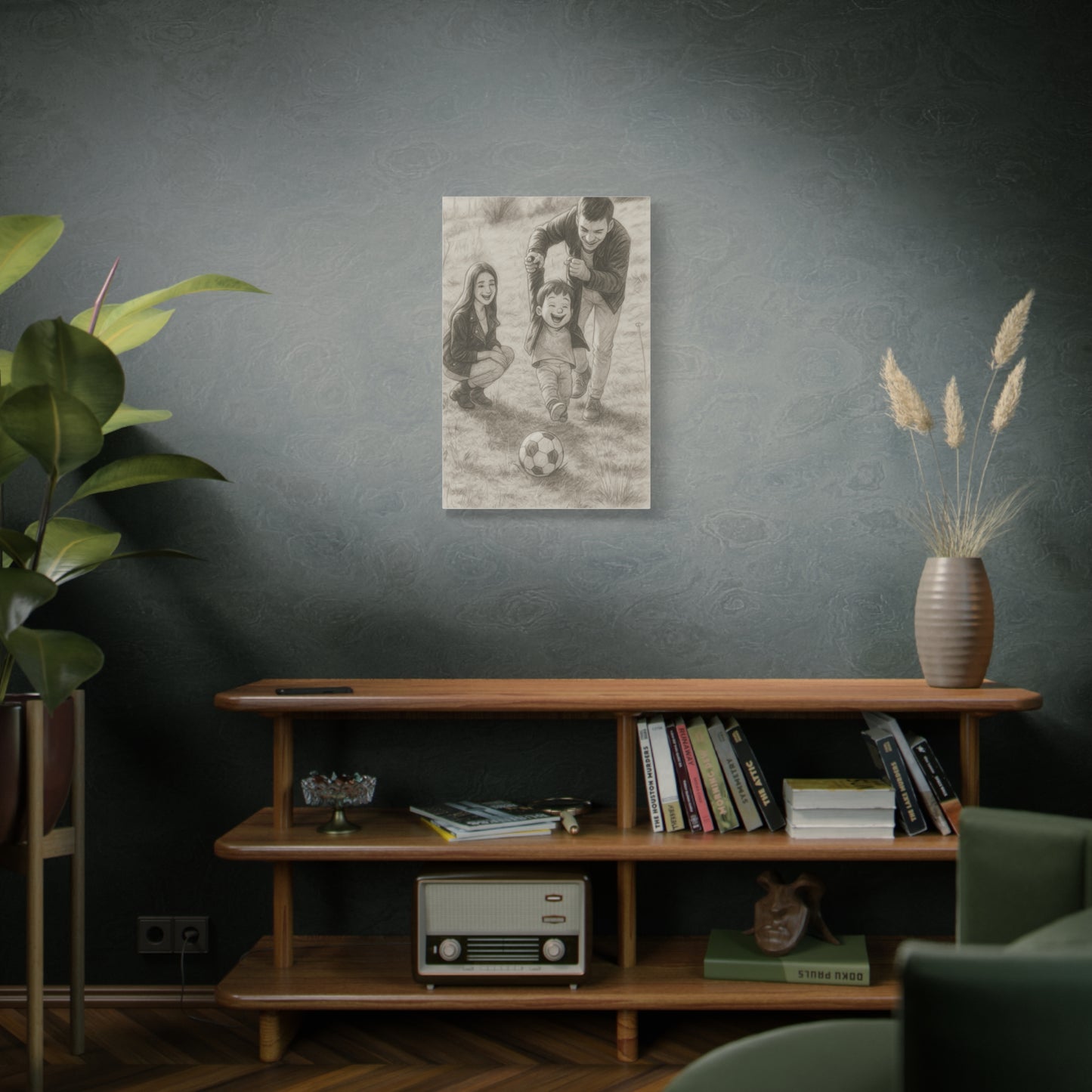 Cuadro personalizado de personas – Estilo dibujo echo a lápiz