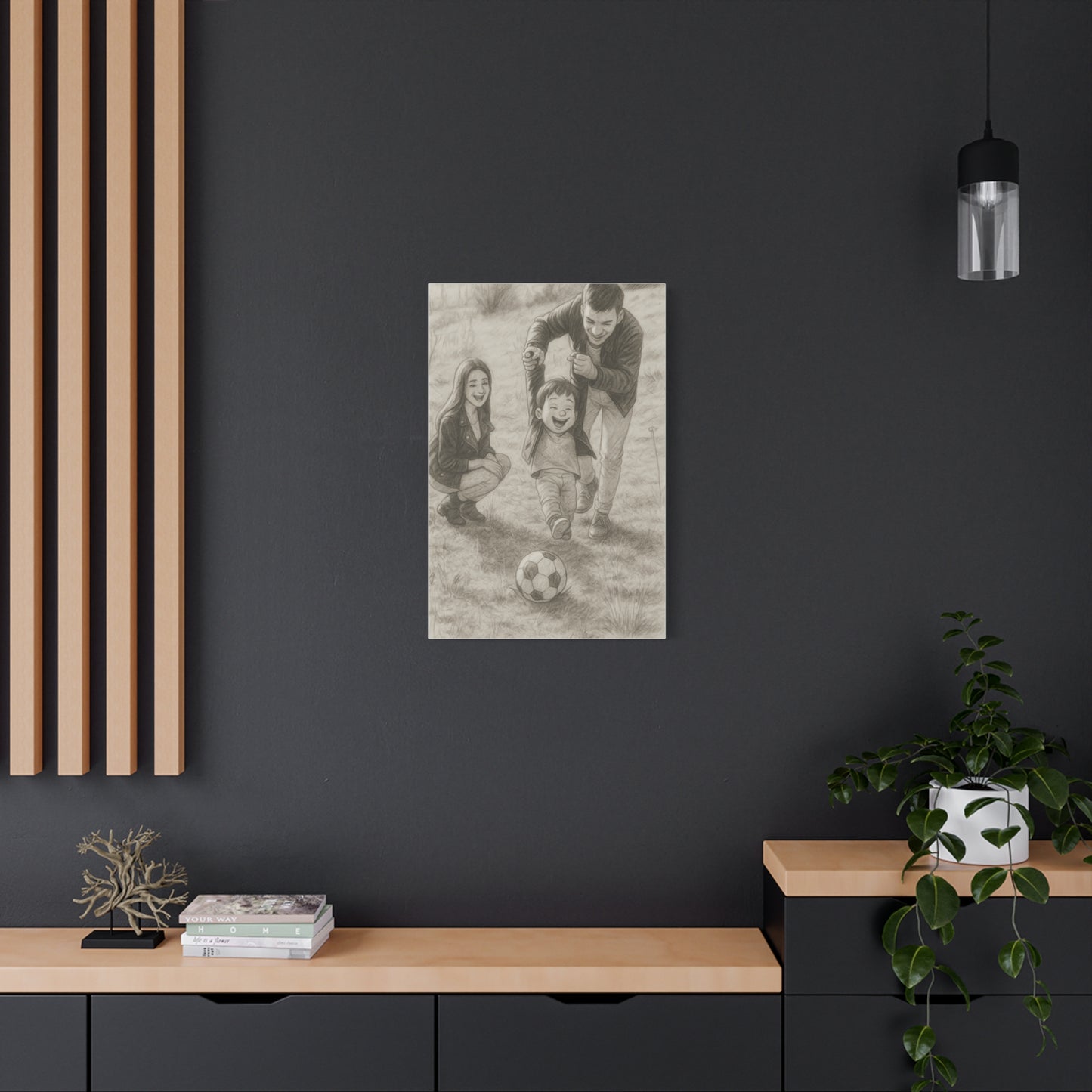 Cuadro personalizado de personas – Estilo dibujo echo a lápiz